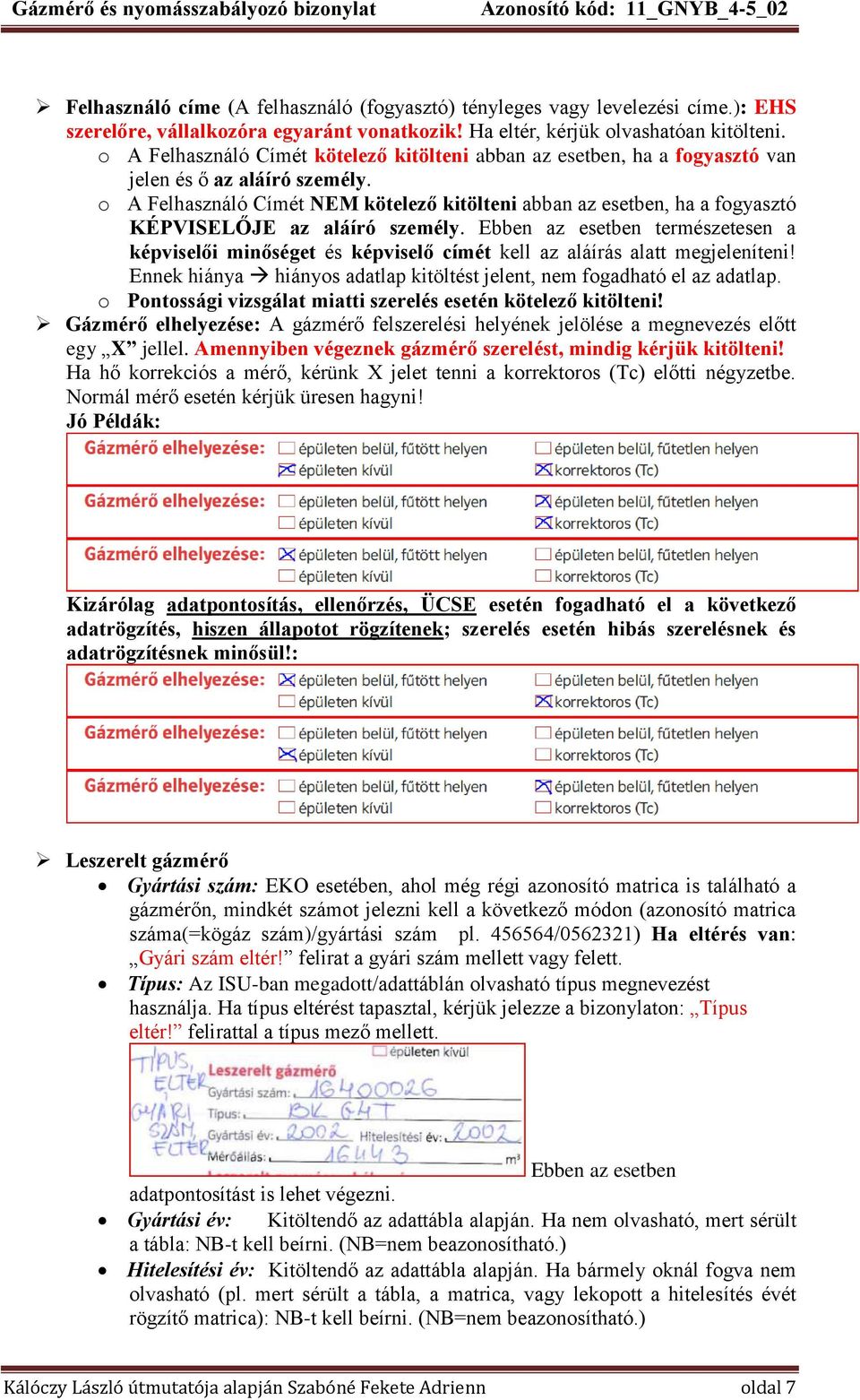 Oktatási anyag a mérőhelyi cserelapok kitöltéséhez - PDF Free Download