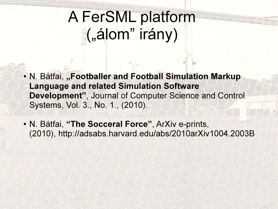 Simulation Software Development, Journal of Computer Science and Control