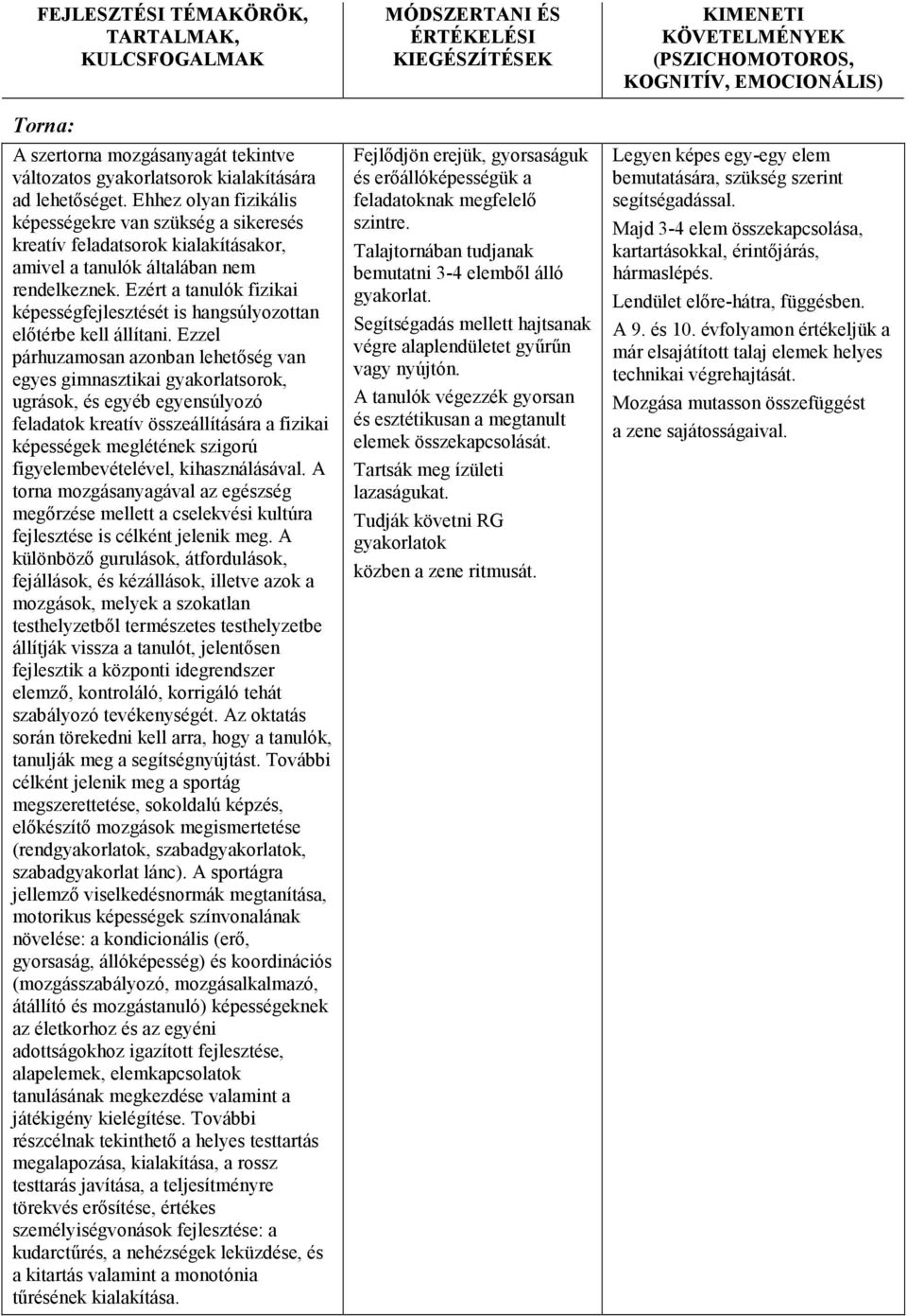 Ezért a tanulók fizikai képességfejlesztését is hangsúlyozottan elıtérbe kell állítani.