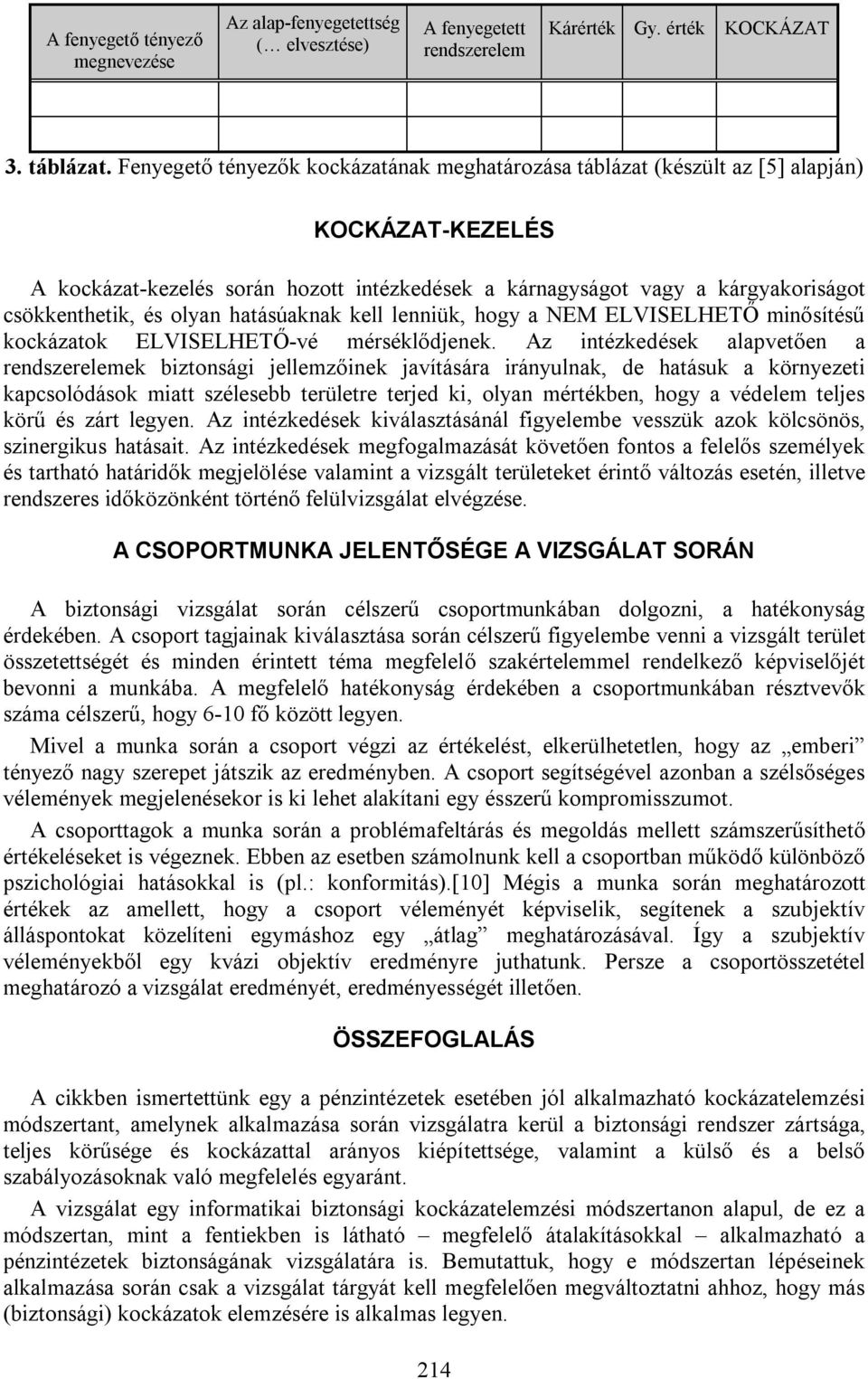 olyan hatásúaknak kell lenniük, hogy a NEM ELVISELHETŐ minősítésű kockázatok ELVISELHETŐ-vé mérséklődjenek.