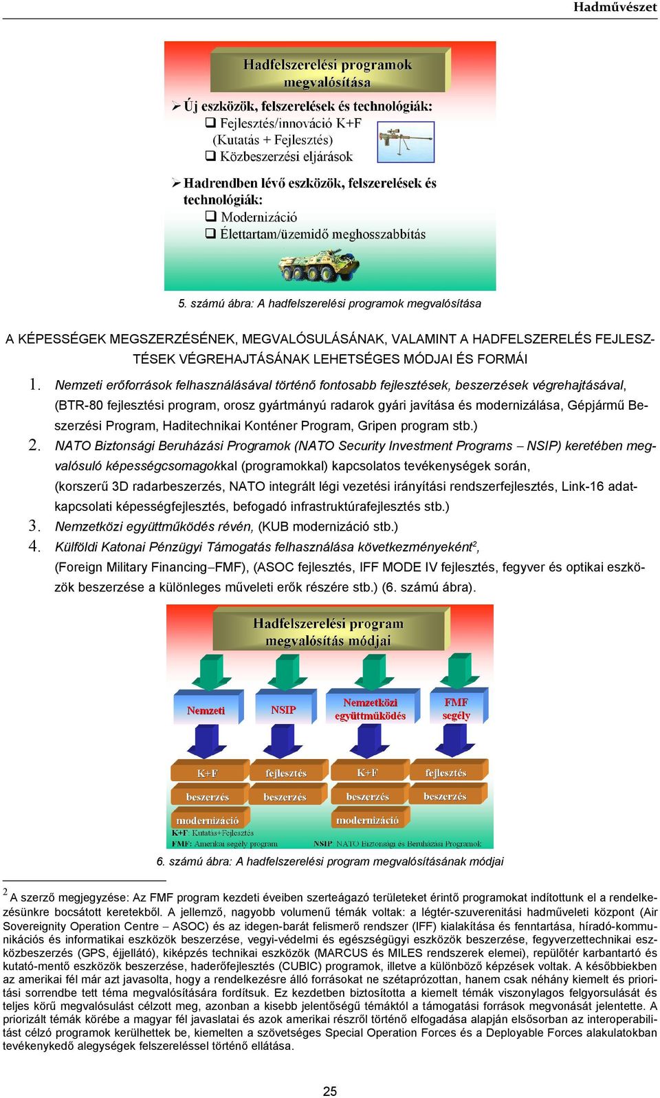 Beszerzési Program, Haditechnikai Konténer Program, Gripen program stb.) 2.