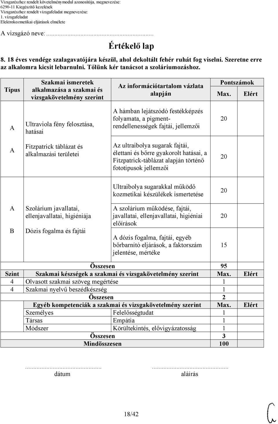 Elért Ultraviola fény felosztása, hatásai hámban lejátszódó festékképzés folyamata, a pigmentrendellenességek fajtái, jellemzői Fitzpatrick táblázat és alkalmazási területei z ultraibolya sugarak