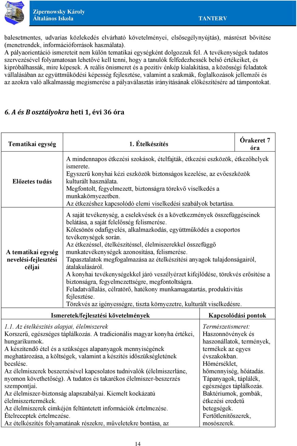 A tevékenységek tudatos szervezésével folyamatosan lehetővé kell tenni, hogy a tanulók felfedezhessék belső értékeiket, és kipróbálhassák, mire képesek.