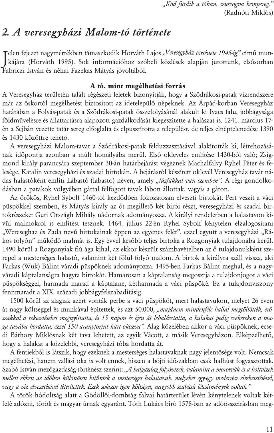 Sok információhoz szóbeli közlések alapján jutottunk, elsõsorban Fabriczi István és néhai Fazekas Mátyás jóvoltából.