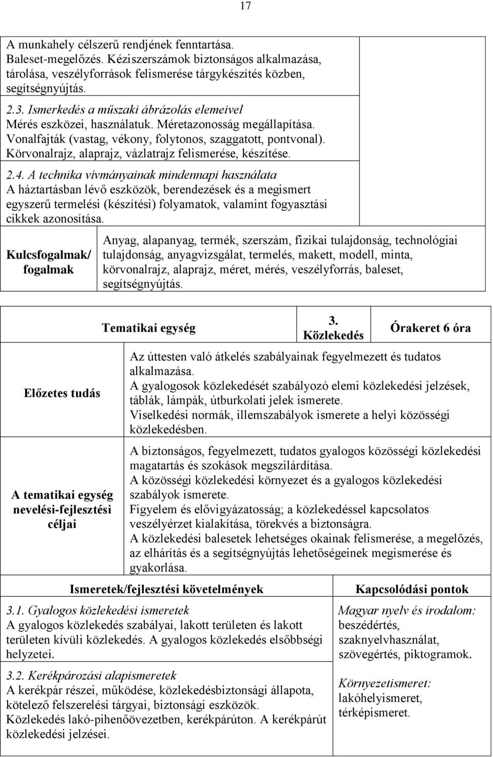 Körvonalrajz, alaprajz, vázlatrajz felismerése, készítése. 2.4.
