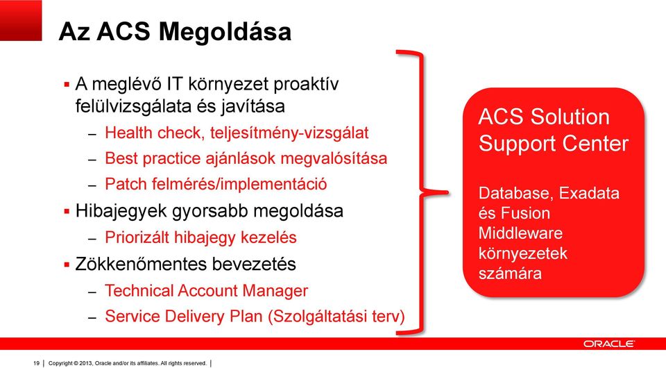 gyorsabb megoldása Priorizált hibajegy kezelés Zökkenőmentes bevezetés Technical Account Manager Service