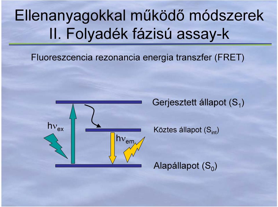 rezonancia energia transzfer (FRET) Gerjesztett