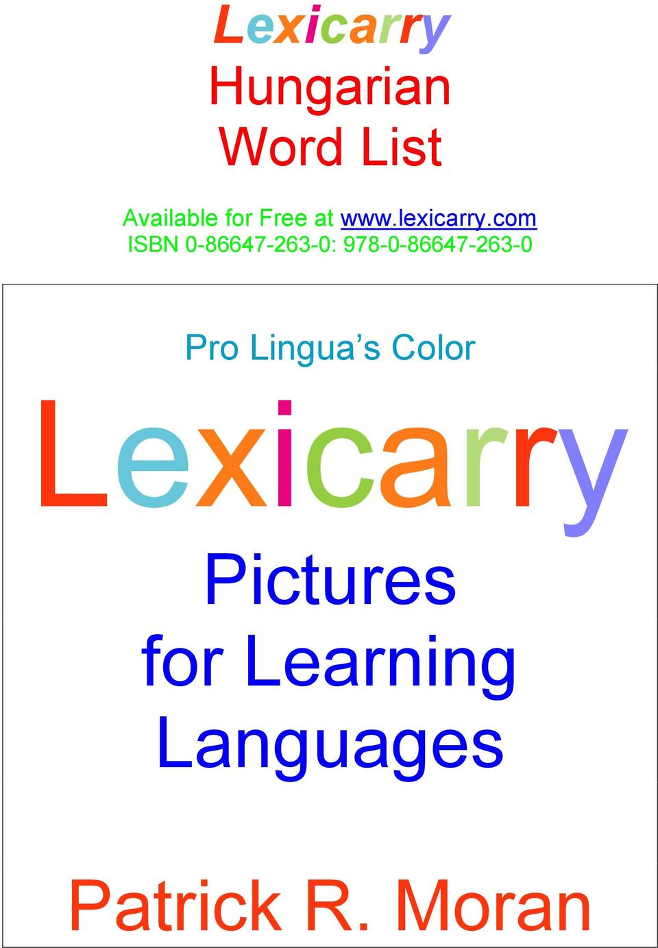 com ISBN 0-86647-263-0: 978-0-86647-263-0