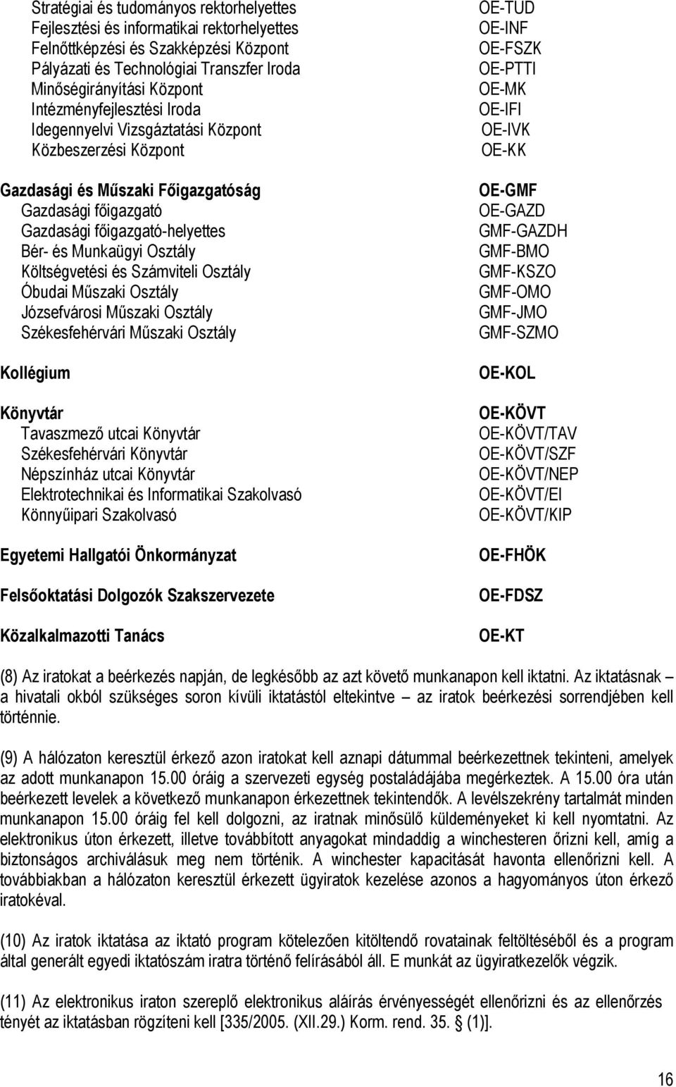 Költségvetési és Számviteli Osztály Óbudai Műszaki Osztály Józsefvárosi Műszaki Osztály Székesfehérvári Műszaki Osztály Kollégium Könyvtár Tavaszmező utcai Könyvtár Székesfehérvári Könyvtár