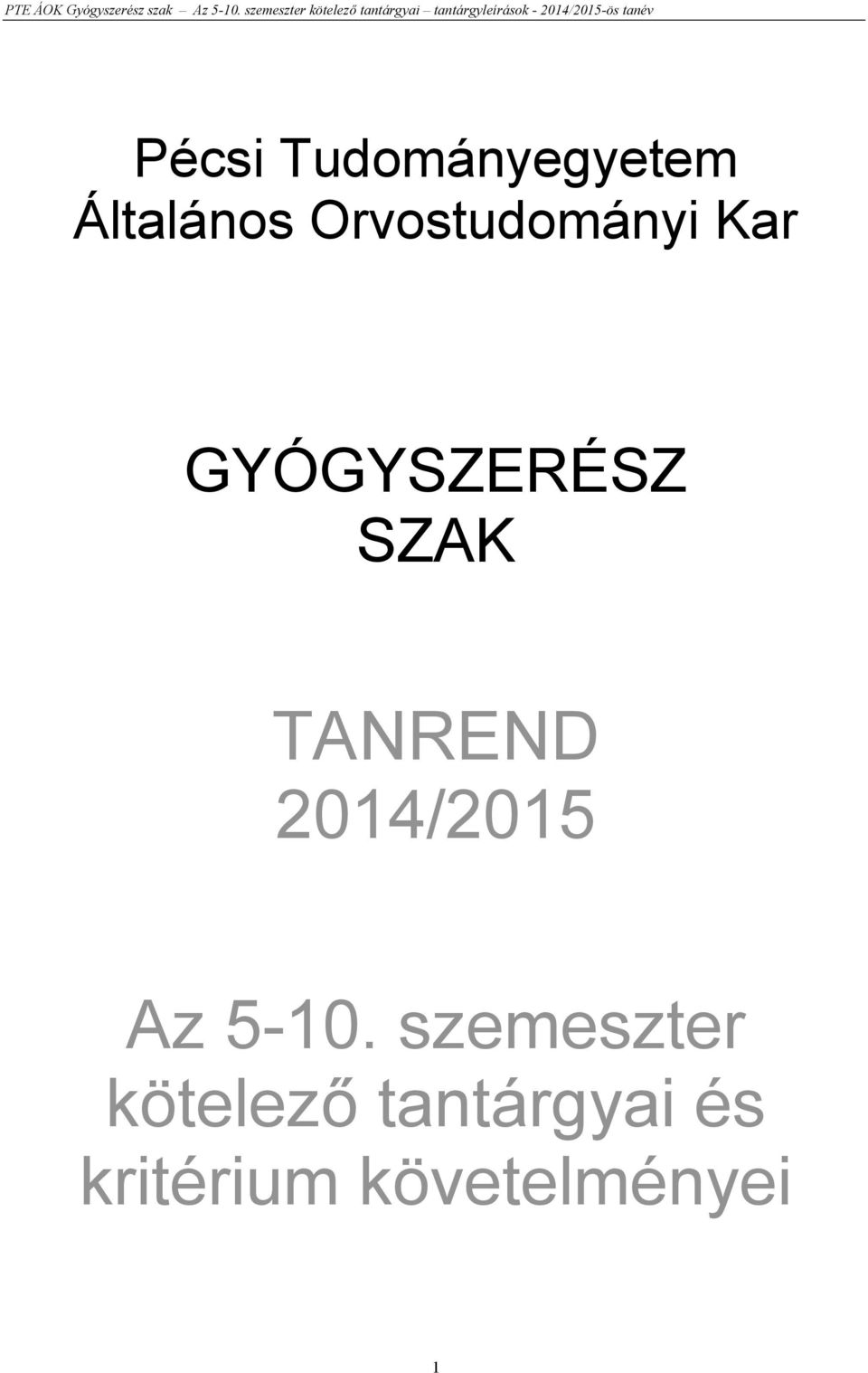 TANREND 2014/2015 Az 5-10.