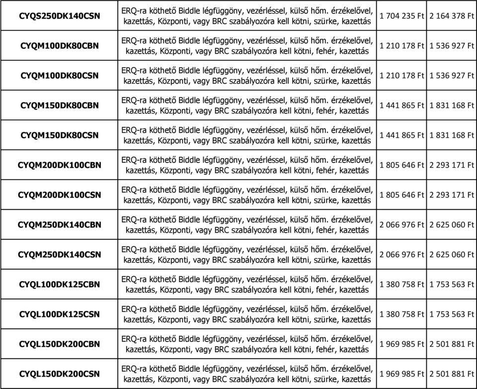 kell kötni, szürke, kazettás kazettás, Központi, vagy BRC szabályozóra kell kötni, fehér, kazettás kazettás, Központi, vagy BRC szabályozóra kell kötni, szürke, kazettás kazettás, Központi, vagy BRC