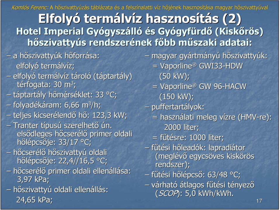 123,3 kw; Tranter típusú szerelhetı ún.