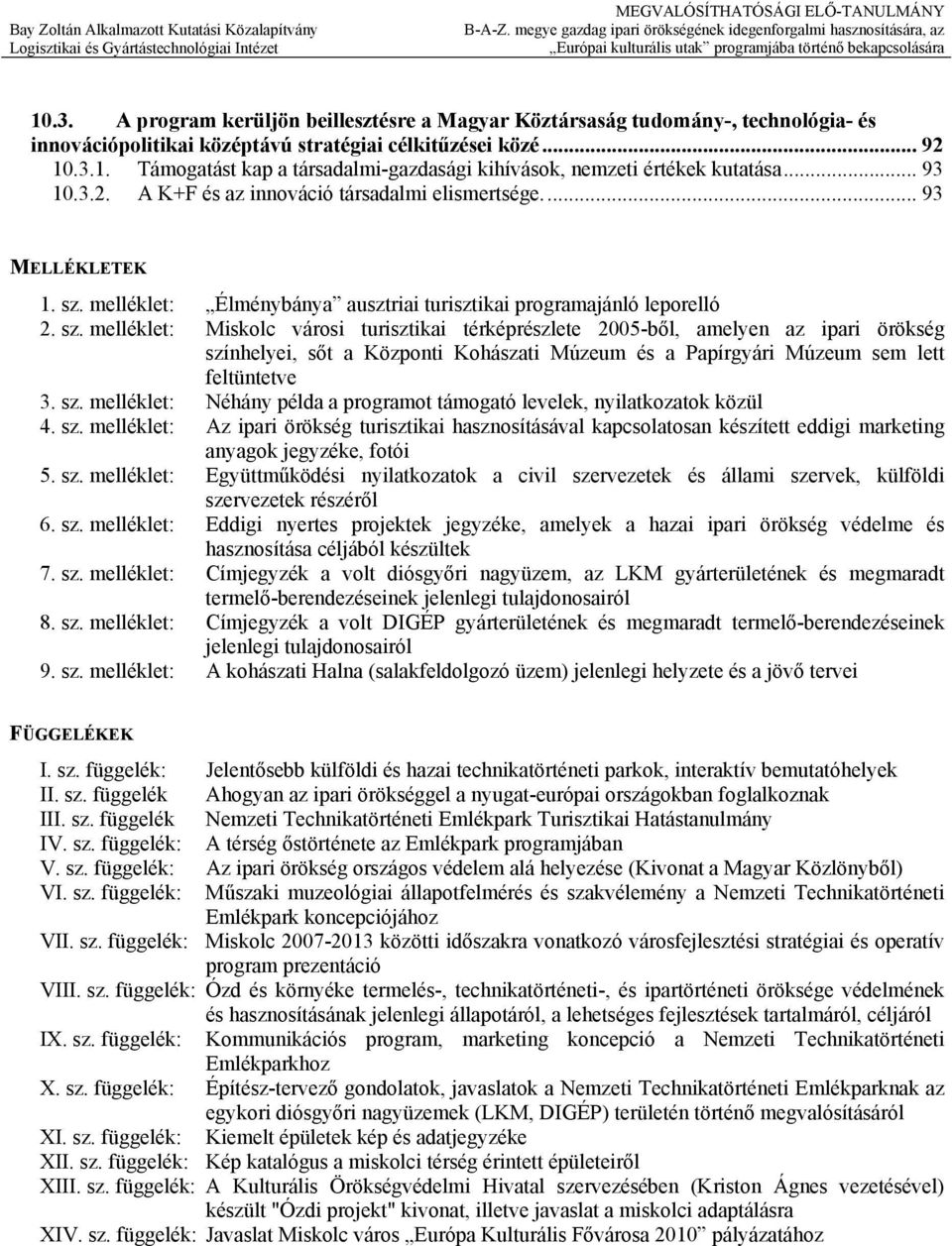 melléklet: Élménybánya ausztriai turisztikai programajánló leporelló 2. sz.
