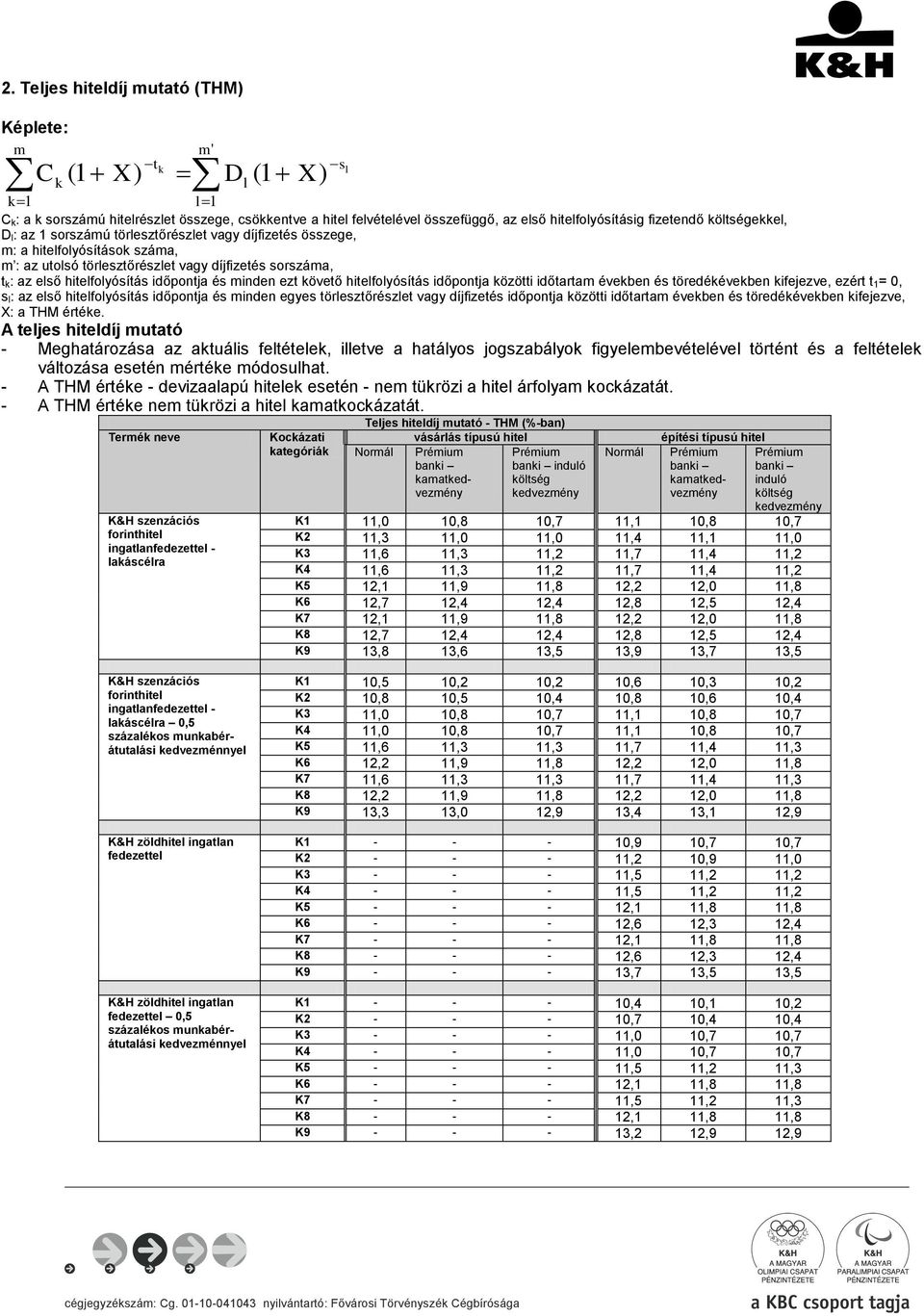 hitelfolyósítás időpontja és minden ezt követő hitelfolyósítás időpontja közötti időtartam években és töredékévekben kifejezve, ezért t 1= 0, s l: az első hitelfolyósítás időpontja és minden egyes