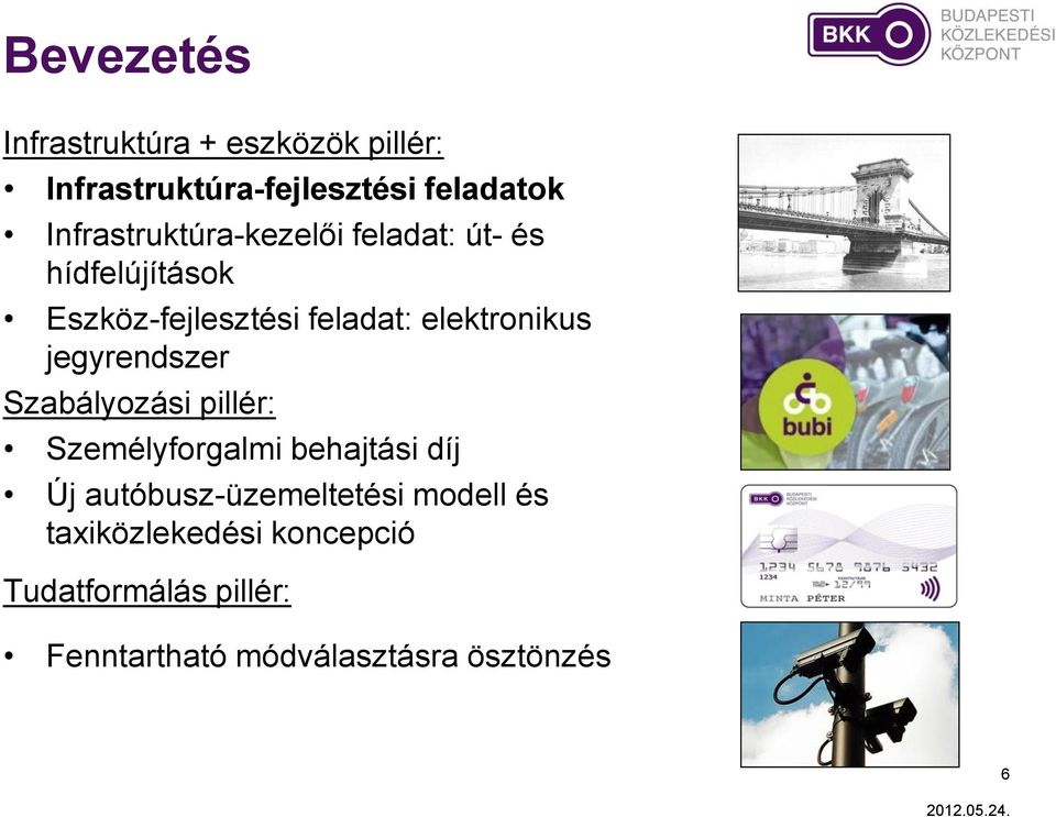 elektronikus jegyrendszer Szabályozási pillér: Személyforgalmi behajtási díj Új