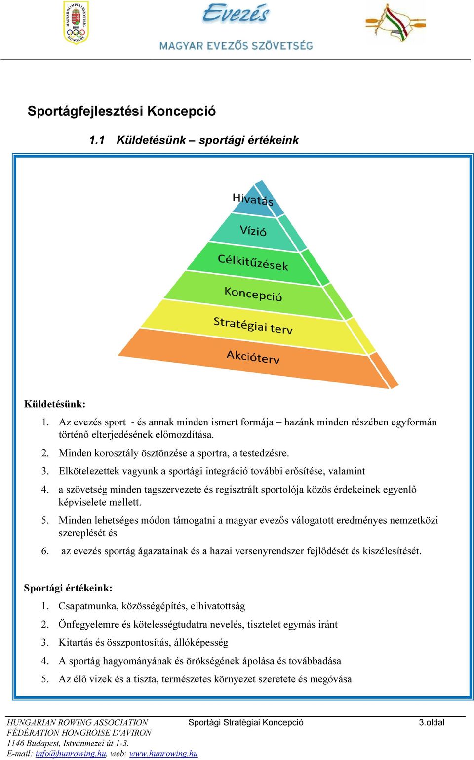 a szövetség minden tagszervezete és regisztrált sportolója közös érdekeinek egyenlő képviselete mellett. 5.