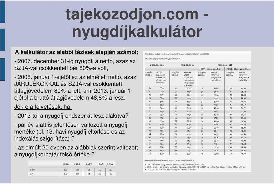 január 1-ejétől ez az elméleti nettó, azaz JÁRULÉKOKKAL és SZJA-val csökkentett átlagjövedelem 80%-a lett, ami 2013.