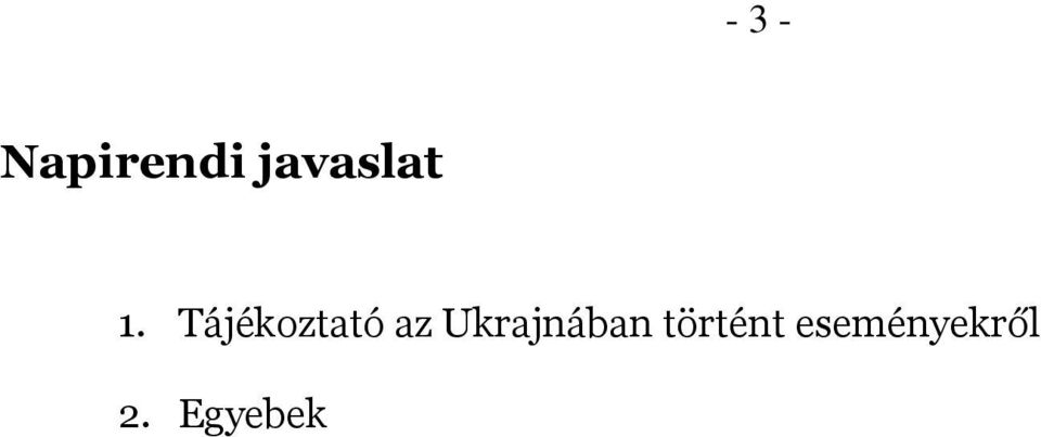 Tájékoztató az