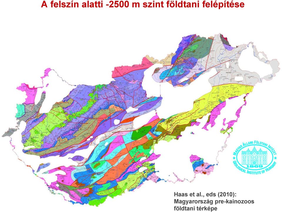 földtani térképe Haas et al.