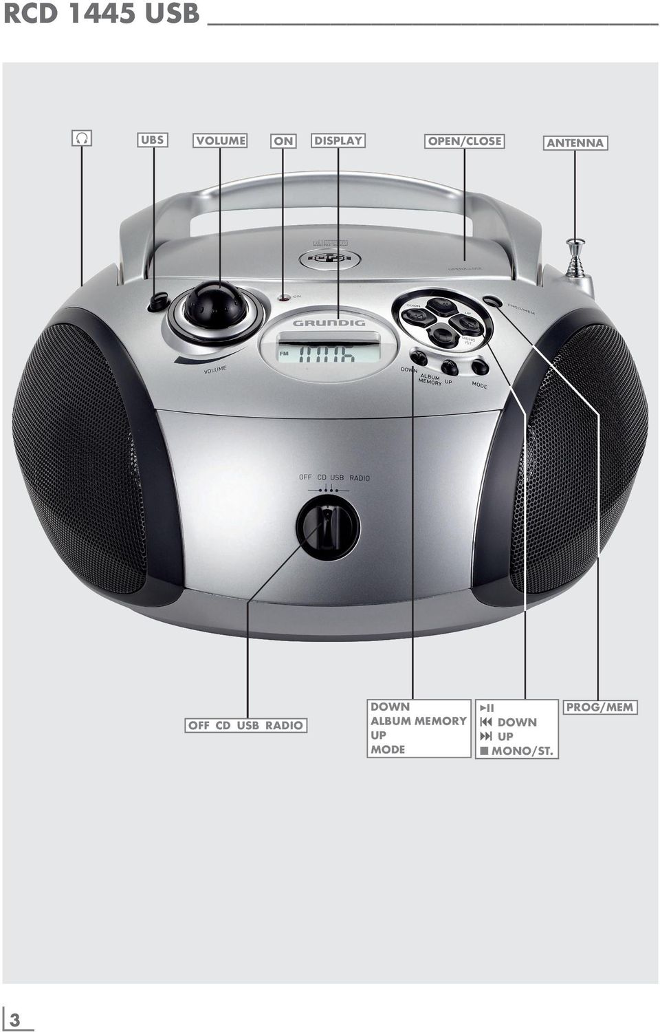 CD USB RADIO DOWN ALBUM MEMORY