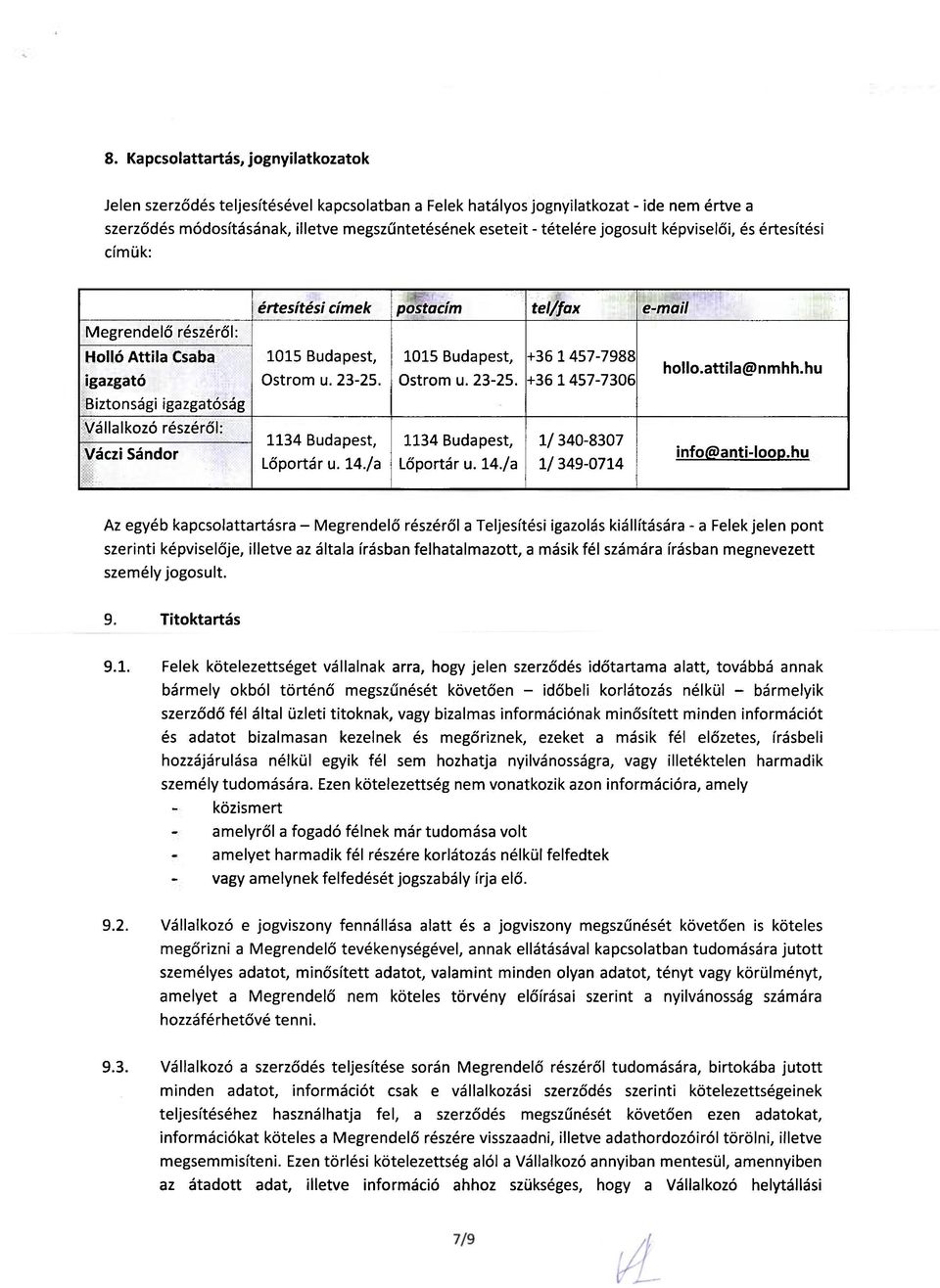 Budapest, 1015 Budapest, +36 1 457-7988 Ostrom u. 23-25. Ostrom u. 23-25. +36 1 457-7306 hollo.attila@nmhh.hu 1134 Budapest, 1134 Budapest, 1/ 340-8307 info@anti-lood.hu Lőportár u. 14./a Lőportár u.
