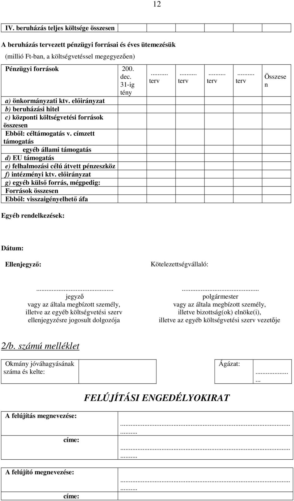 címzett támogatás egyéb állami támogatás d) EU támogatás e) felhalmozási célú átvett pézeszköz f) itézméyi ktv.