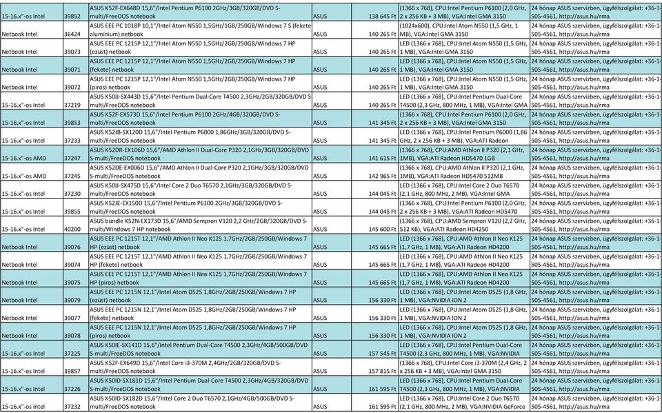 x"-os Intel 40200 Netbook Intel 39076 Netbook Intel 39074 Netbook Intel 39075 Netbook Intel 39079 Netbook Intel 39077 Netbook Intel 39078 15-16.x"-os Intel 37225 15-16.x"-os Intel 39857 15-16.