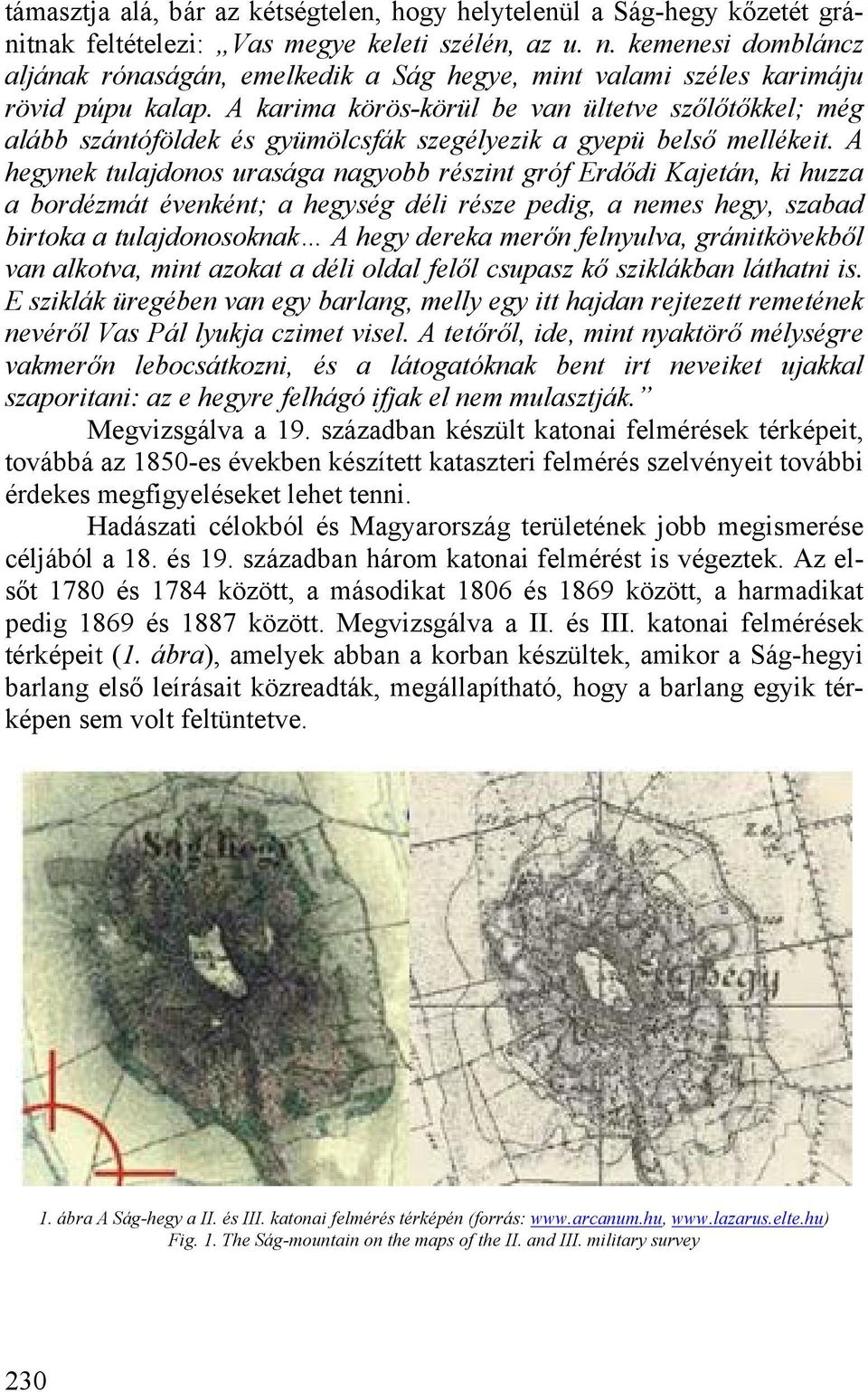 A karima körös-körül be van ültetve szőlőtőkkel; még alább szántóföldek és gyümölcsfák szegélyezik a gyepü belső mellékeit.