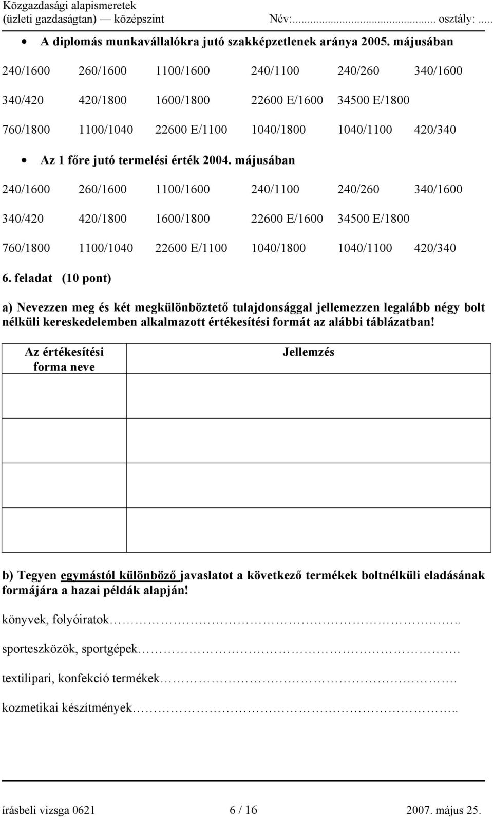 termelési érték 2004.