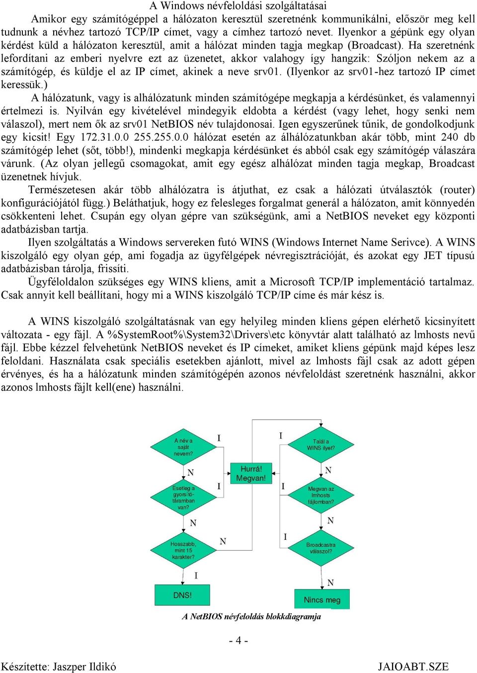 Ha szeretnénk lefordítani az emberi nyelvre ezt az üzenetet, akkor valahogy így hangzik: Szóljon nekem az a számítógép, és küldje el az IP címet, akinek a neve srv01.