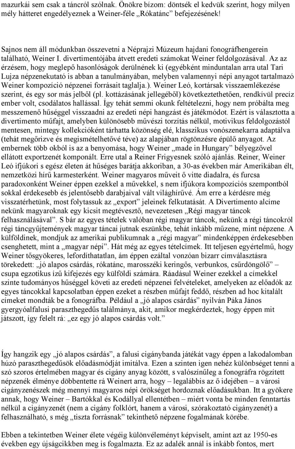Weiner Leó: I. divertimento - PDF Ingyenes letöltés