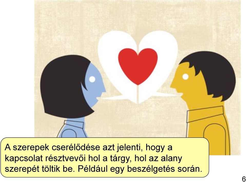tárgy, hol az alany szerepét töltik