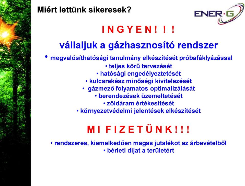 tervezését hatósági engedélyeztetését kulcsrakész minőségi kivitelezését gázmező folyamatos optimalizálását