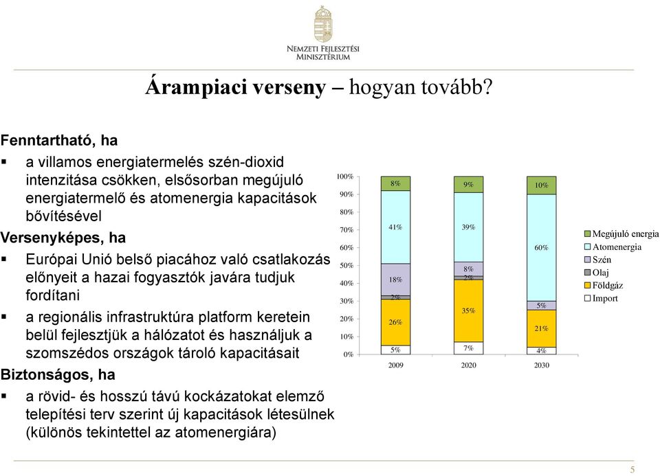 piacához való csatlakozás előnyeit a hazai fogyasztók javára tudjuk fordítani a regionális infrastruktúra platform keretein belül fejlesztjük a hálózatot és használjuk a szomszédos