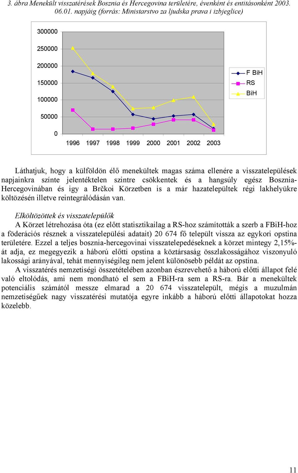 magas száma ellenére a visszatelepülések napjainkra színte jelentéktelen szintre csökkentek és a hangsúly egész Bosznia- Hercegovinában és igy a Brčkoi Körzetben is a már hazatelepültek régi