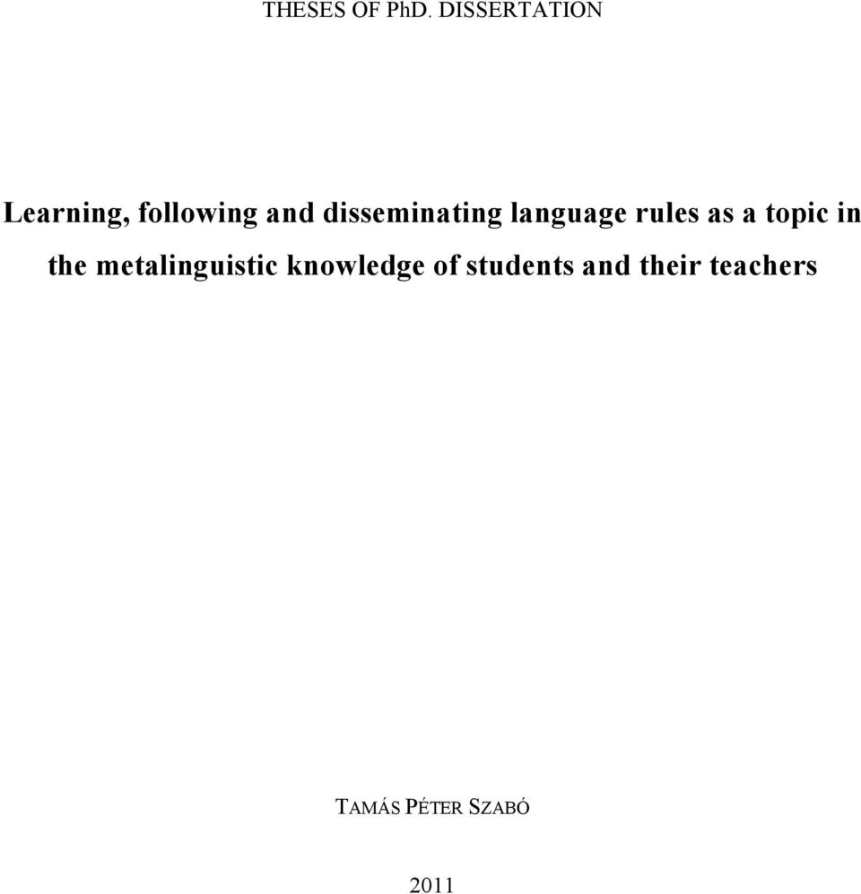 disseminating language rules as a topic in
