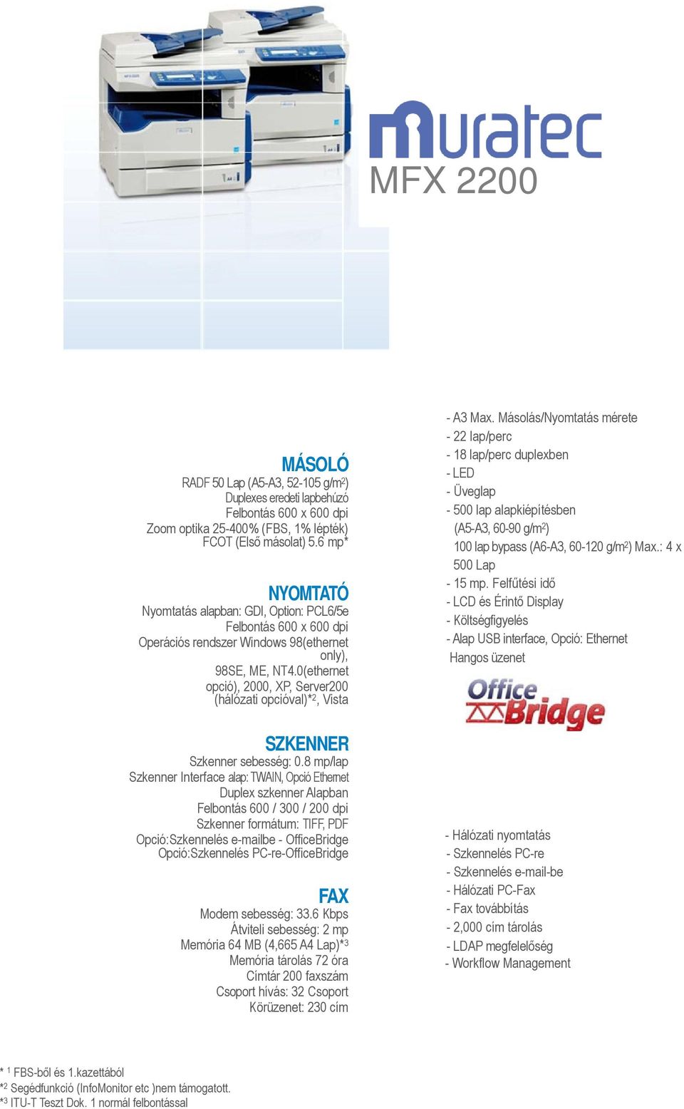 e-mailbe - OfficeBridge - 22 lap/perc - 18 lap/perc duplexben - 500 lap