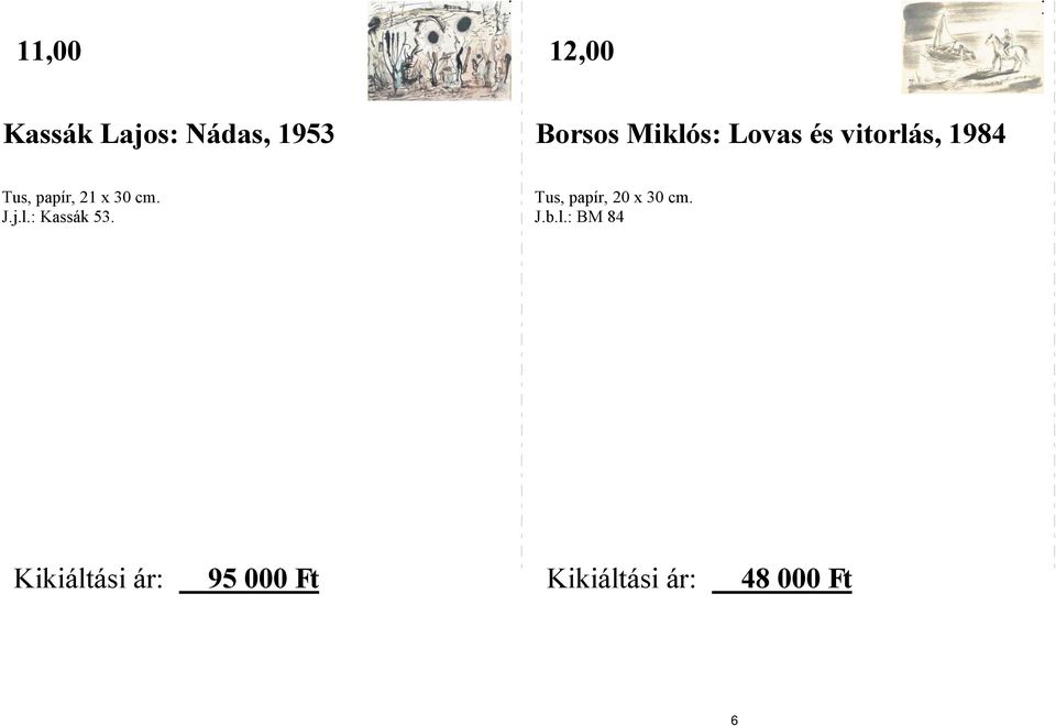 l.: Kassák 53. Tus, papír, 20 x 30 cm. J.b.l.: BM 84
