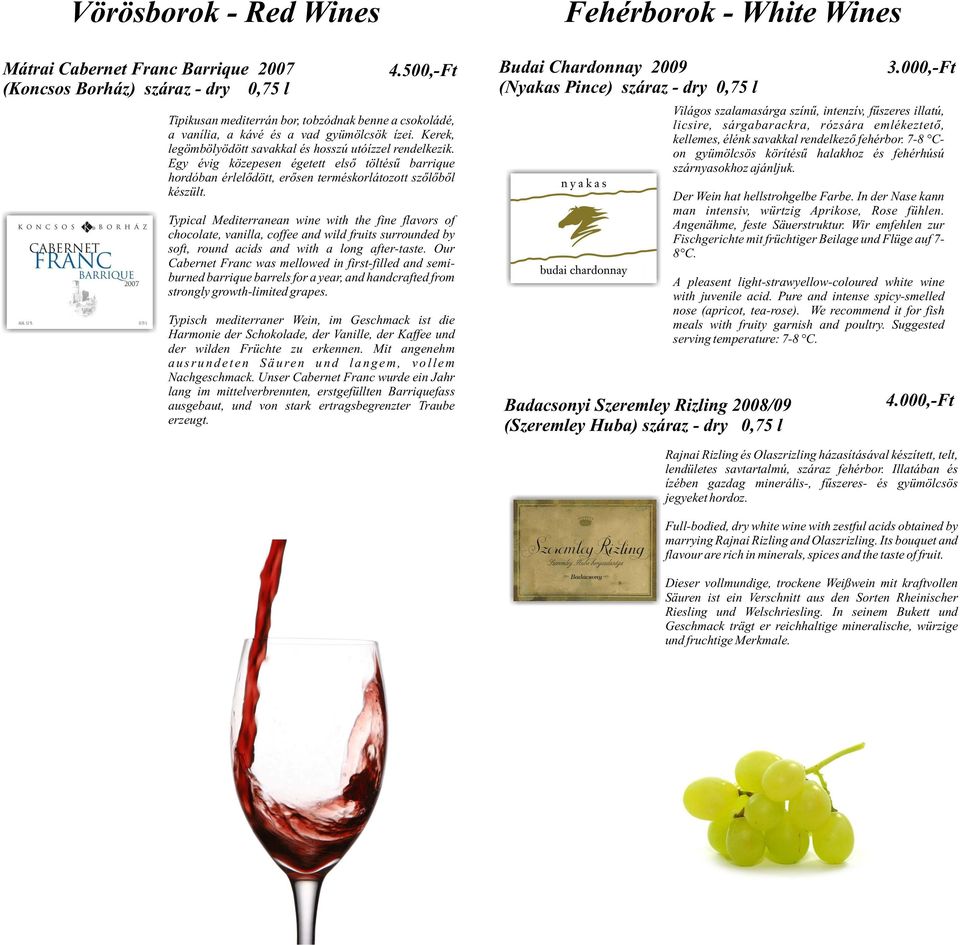 Typical Mediterranean wine with the fine flavors of chocolate, vanilla, coffee and wild fruits surrounded by soft, round acids and with a long after-taste.