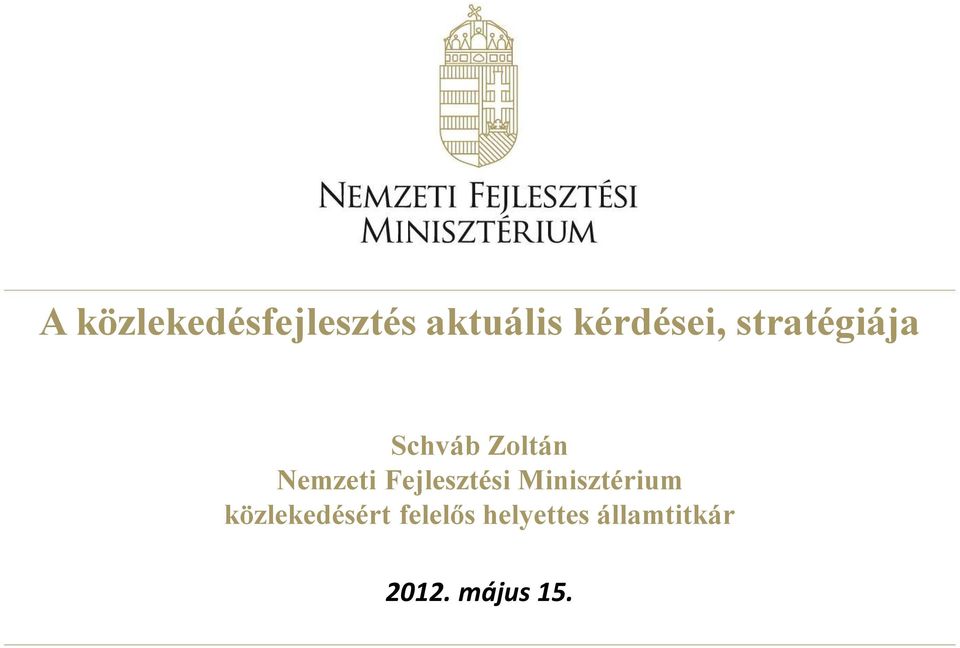 Nemzeti Fejlesztési Minisztérium