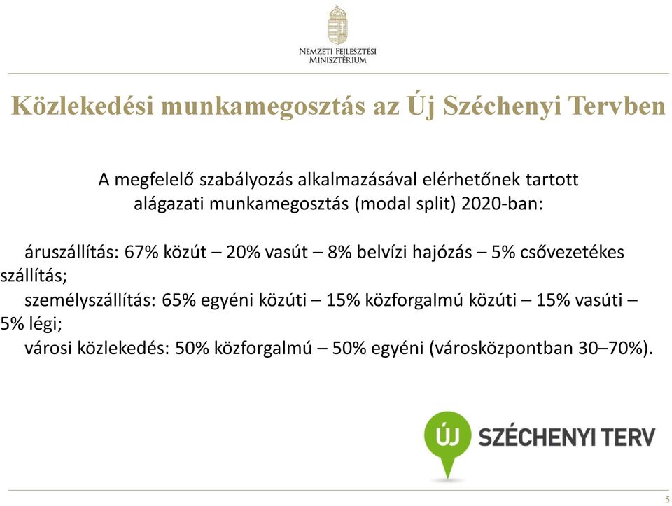 vasút % belvízi hajózás % csővezetékes szállítás; személyszállítás: % egyéni közúti %