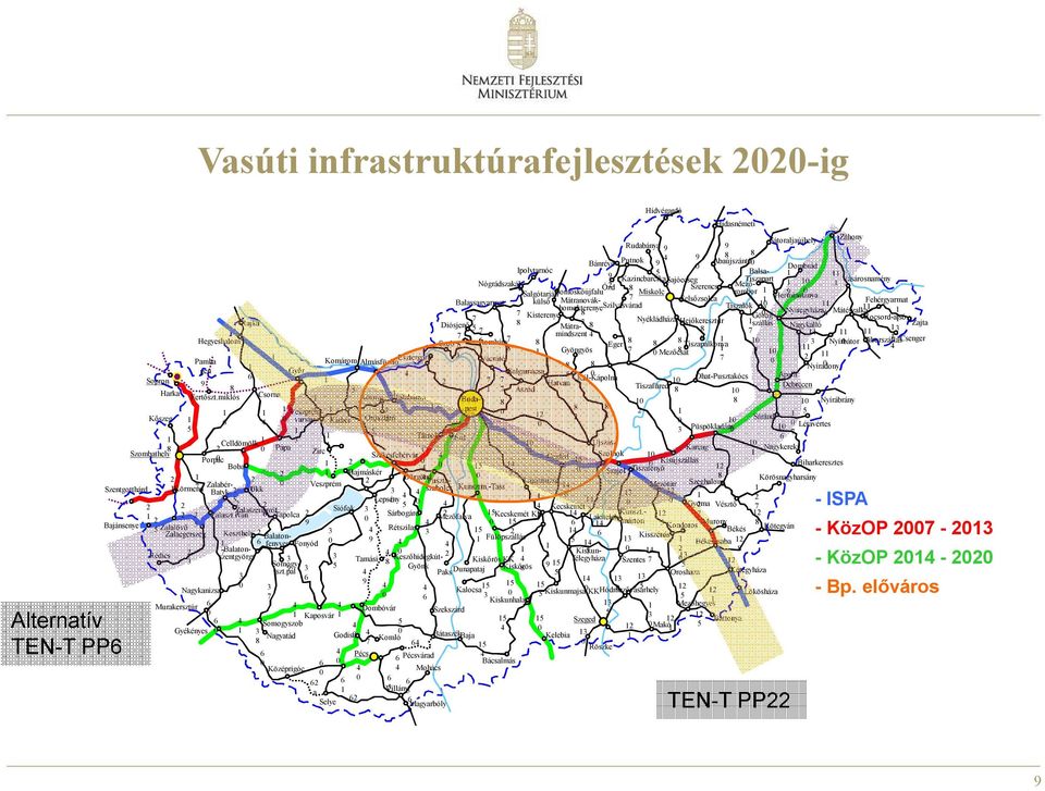 iván Murakersztúr Gyékényes Kaposvár Szekszárd Magyarbóly Kelebia Szeged Röszke Lökösháza Békéscsaba Kötegyán Biharkeresztes Debrecen Nyírábrány Tiborszállás Nyíregyháza Záhony Sátoraljaújhely