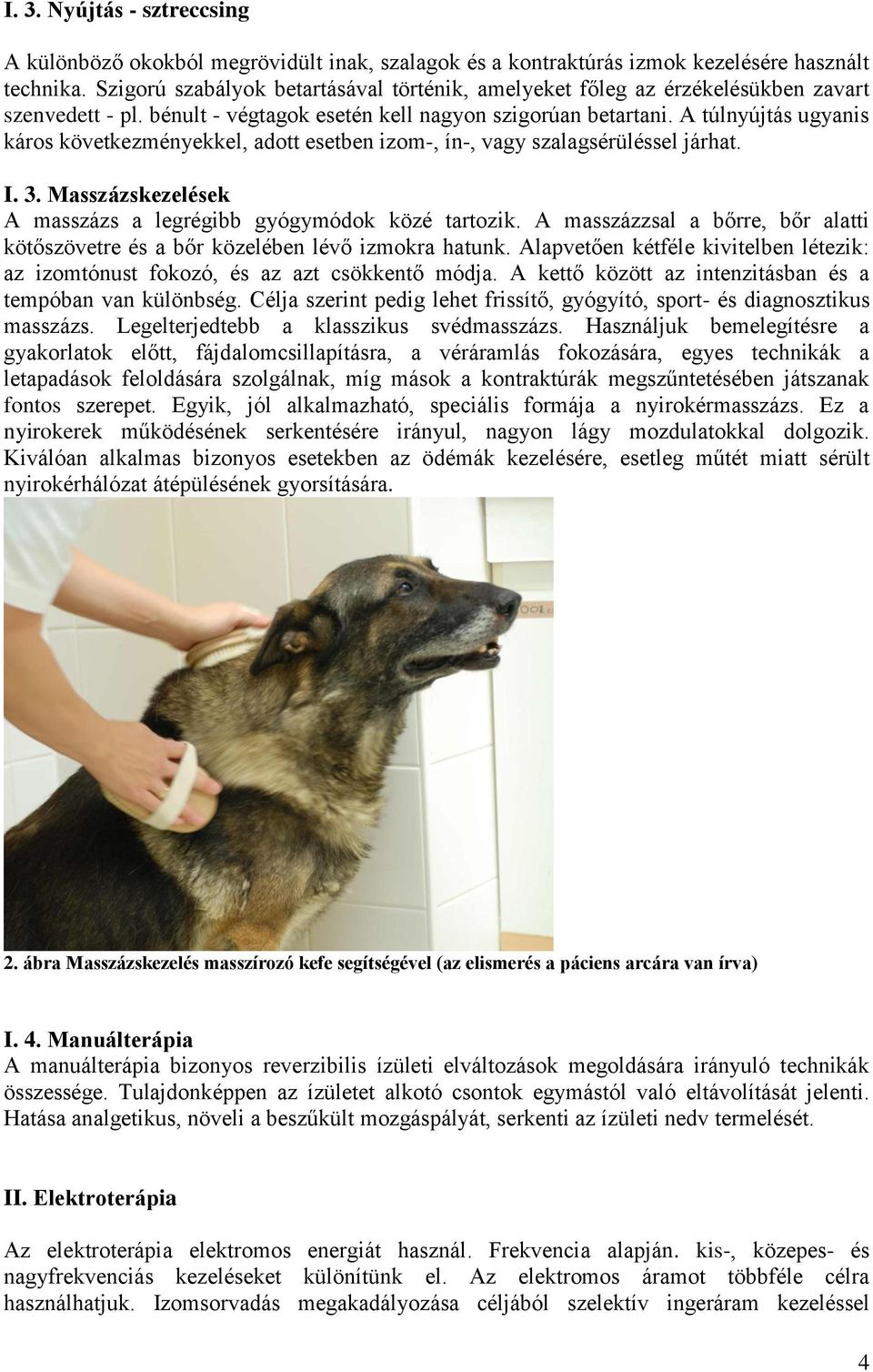 A túlnyújtás ugyanis káros következményekkel, adott esetben izom-, ín-, vagy szalagsérüléssel járhat. I. 3. Masszázskezelések A masszázs a legrégibb gyógymódok közé tartozik.