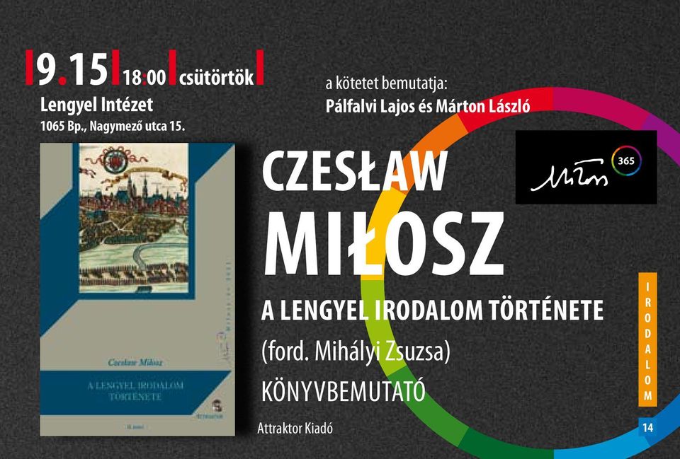 Czesław MiłosZ A engyel Irodalom Története (ford.