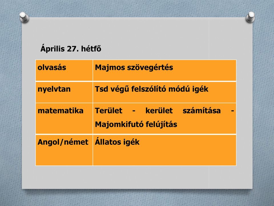 Tsd végű felszólító módú igék matematika