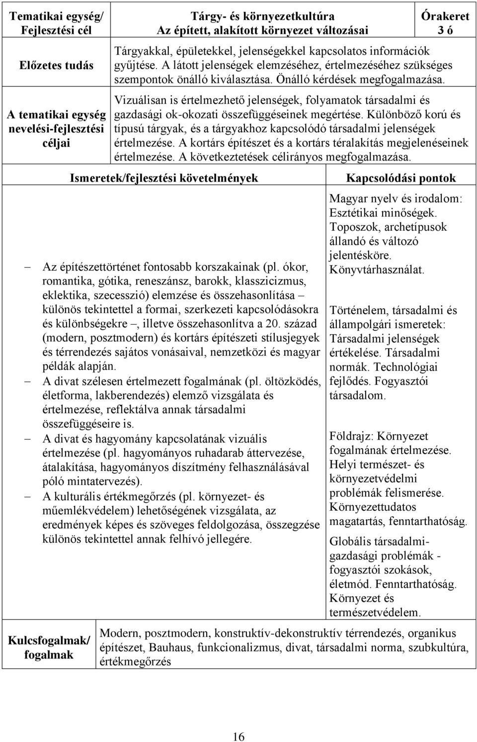 Vizuálisan is értelmezhető jelenségek, folyamatok társadalmi és gazdasági ok-okozati összefüggéseinek megértése.