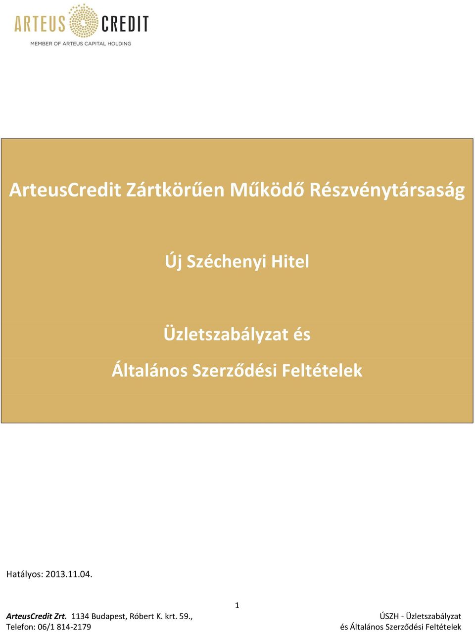 Üzletszabályzat és Általános