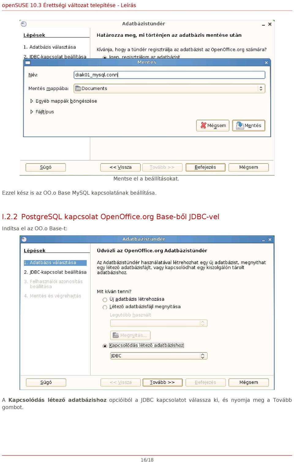 2 PostgreSQL kapcsolat OpenOffice.