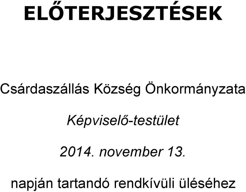 Képviselő-testület 2014.