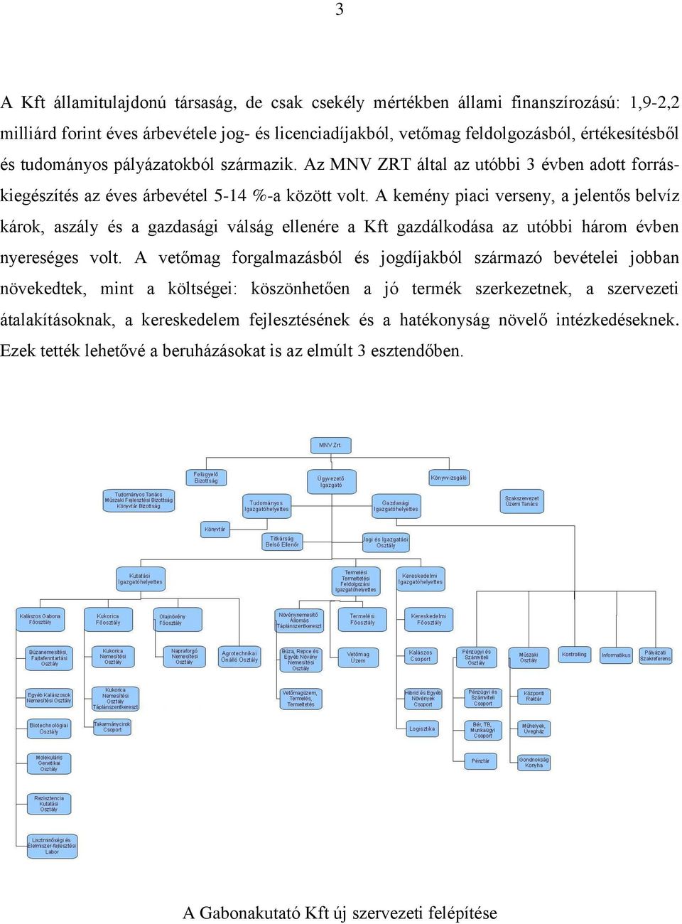 A kemény piaci verseny, a jelentős belvíz károk, aszály és a gazdasági válság ellenére a Kft gazdálkodása az utóbbi három évben nyereséges volt.